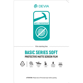 Pellicole Anteriori Pellicole 12x18 Anti Shock e Impronte Opaca Basic Soft 50 pz