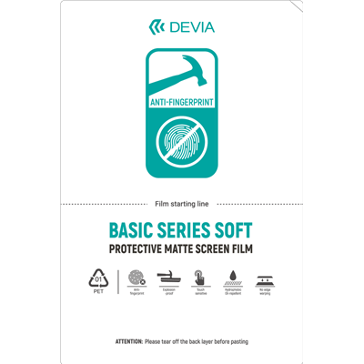 Pellicole Anteriori Pellicole 12x18 Anti Shock e Impronte Opaca Basic Soft 50 pz