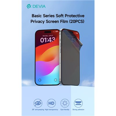 Pellicole Anteriori Pellicola Privacy Anti Shock e Graffi Serie Basic Soft 20pz