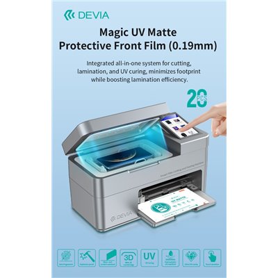 Pellicole Anteriori Pellicole 0,19mm Smartphones UV Trasparenti per plotter Magic 20 pz