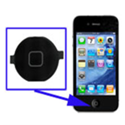 Fine Stock Pulsante Frontale Home per iPhone 4 Nero