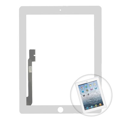 Fine Stock Touch Panel per New iPad / iPad 3 / iPad 4 Bianco
