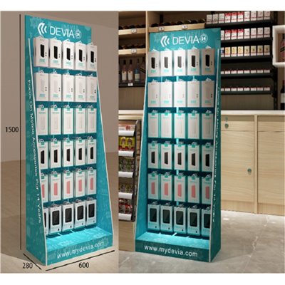 Espositori Espositore in cartone pressato 60x28x150cm 30 ganci