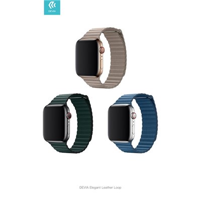 ACCESSORI WATCH Cinturino Apple Watch serie 44mm Elegant Leather Forest Gr