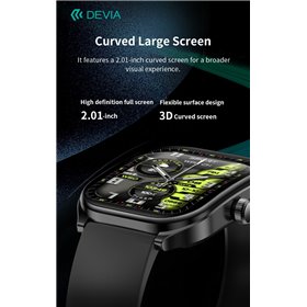 DEVIA SMART WATCH DEVIA Smart Watch WT4 IP67 modello JX627J Nero