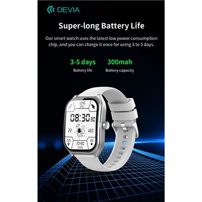 DEVIA SMART WATCH DEVIA Smart Watch WT4 IP67 modello JX627J Silver