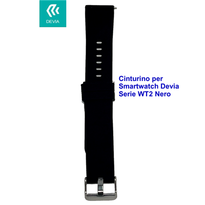 DEVIA SMART WATCH Cinturino per smartwatch Devia Serie WT2 Nero