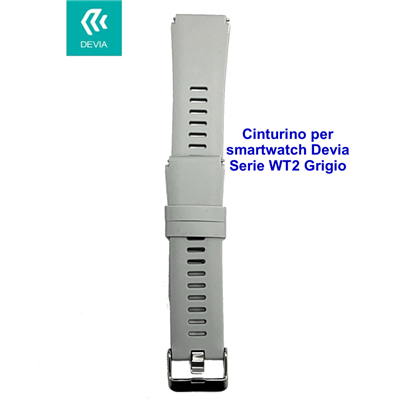 DEVIA SMART WATCH Cinturino per smartwatch Devia Serie WT2 Grigio