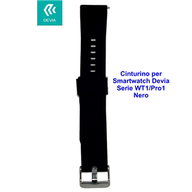 DEVIA SMART WATCH Cinturino per smartwatch Devia Serie WT1 / Pro1 Nero
