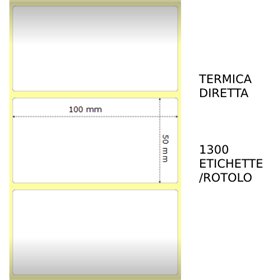 Termica diretta Etichette permanente per ZEBRA 100mm*50mm 1300pz
