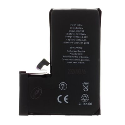 iPhone Serie 15 Batteria per iPhone 15 Pro 3274mAh Li-Ion Resettata (Bulk)