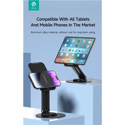 Supporti e Accessori Supporto pieghevole in metallo con rotazione 360° per tablet