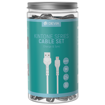 Cavi Connettività 30 Cavi bulk in Barattolo V2 Lightning Apple 5V 2.1A Bianchi