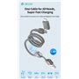 Cavi Connettività Cavo magnetico Ultra 2 intrecciato multifunzionale 4 in 1 Usb A-C-L