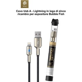 Cavi Connettività Cavo Bubble Usb A - Lightning lega zinco ricambio Espositore