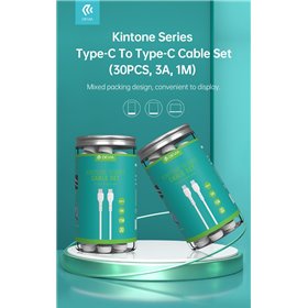 Cavi Connettività 30 Cavi bulk in Barattolo da Tipo-C a Tipo-C 5V 3A 1Mt