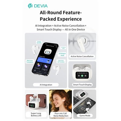 Auricolari&Microfoni Auricolari TWS con Traduttore simultaneo  display e funzione ANC a 4 Microfoni