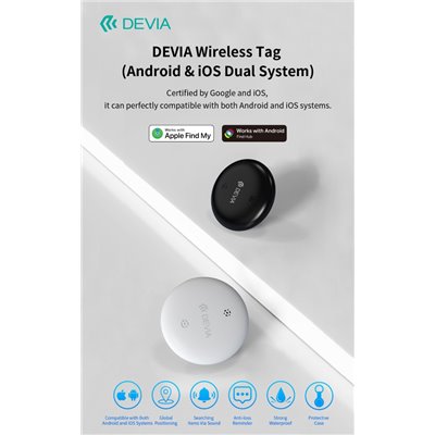 Adattatori & Varie Anti-smarrimento  EM611 Wireless Tag Compatibile Android e iOS Bianco