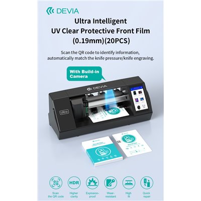 Pellicole Anteriori Pellicola protettiva frontale trasparente 6H UV per Plotter Ultra 0,19 mm 20 pezzi
