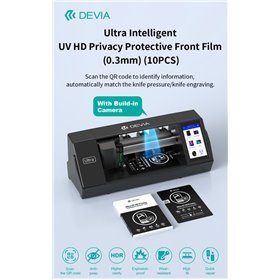 Pellicole Anteriori Pellicola protettiva frontale scura 6H UV Privacy per Plotter Ultra 0,3 mm 10 pezzi