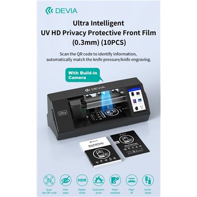 Pellicole Anteriori Pellicola protettiva frontale scura 6H UV Privacy per Plotter Ultra 0,3 mm 10 pezzi