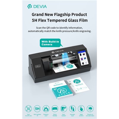 Pellicole Anteriori Pellicola frontale in vetro temperato trasparente flessibile 5H per plotter Ultra 0,35 mm 20 pezzi