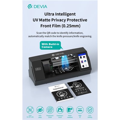 Pellicole Anteriori Pellicola protettiva frontale scura 6H UV Privacy per Plotter Ultra 0,25 mm 10 pezzi