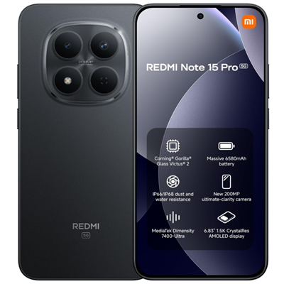 XIAOMI Xiaomi Redmi Note 15 Pro 5G 8+256GB Nero - Brand