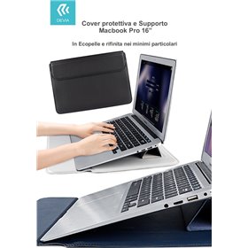Cover protettiva per Macbook Pro 16'' con Supporto Nera