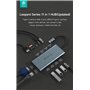 Leopard 11 In 1 HUB USB-C 3.1 to PD+USB-C+USB3.0*3+HDMI+VGA+RJ45+SD/TF+Audio3.5