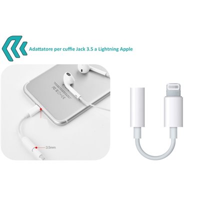 Adattatore per Audio Jack 3,5 a Apple Lightning iPhone