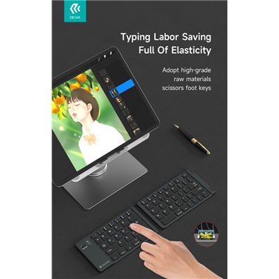 Tastiera bluetooth richiudibile Compatibile Microsoft, Android, Apple
