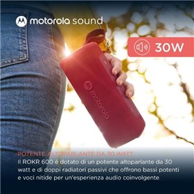 Altoparlante 30W wireless bluetooth Motorola ROKR 600 Rosso
