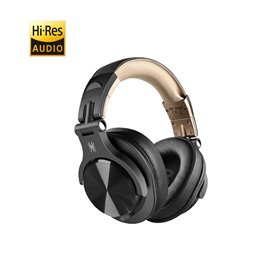 OneOdio Fusion A70 Hi-Res Cuffie DJ Wireless, Cavo e Microfono Gold/Black
