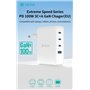 Carica batterie PD da 100 Watt GaN 3 uscite Tipo-C e una Usb A