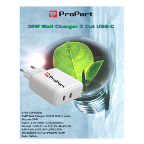 Carica Batterie 35W 2 Output USB-C