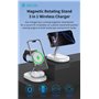 Supporto Magnetico e carica wireless 15 Watt per smartphone apple watch e AirPods