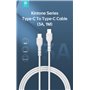 Kintone Cavo da Tipo-C a Tipo-C 5V 3A 1Mt Carica e dati Bianco