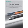 Cavo di ricarica rapida piatto in metallo intrecciato Ultra3 C-C PD 240W (1,5 m) Arancio