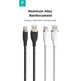 Cavo Intrecciato da Usb a Tipo-C 2,4 A, 1,5 Metri Bianc
