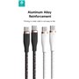 Cavo Intrecciato da C a C 60W 3A, 1,5 Metri Bianco