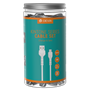 30 Cavi bulk in Barattolo V2 Micro-Usb 5V 2.1A Bianchi