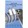Cavo intrecciato Fast serie Smart da C a C PD 60 W 1mt Rosa