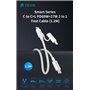 Cavo carica rapida da C a C + Lightning  PD 60W 3A 1,2 Metri Nero