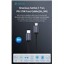 Cavo carica rapida da C a Lightning PD 27W 3A 3 Metri Nero