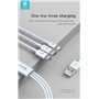 Cavo ricarica 3in1 da USB a Micro - Tipo-C - Lightning 1,2m 