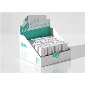 Espositore caricabatterie da Banco 20 pezzi 5pz USB A+A - 5pz Tipo-C - 10pz C+A