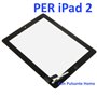 Touch Screen con Pulsante Home e Adesivo per iPad 2 Nero