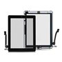 Touch Panel con Pulsante e adesivo per iPad 4 Nero AAA+