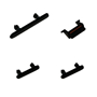 Set Pulsanti Volume+Mute+Power On/Off per iPhone XR Neri